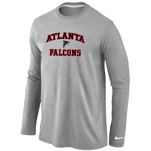 Nike Atlanta Falcons Heart & Soul Long Sleeve NFL T-Shirt - Grey